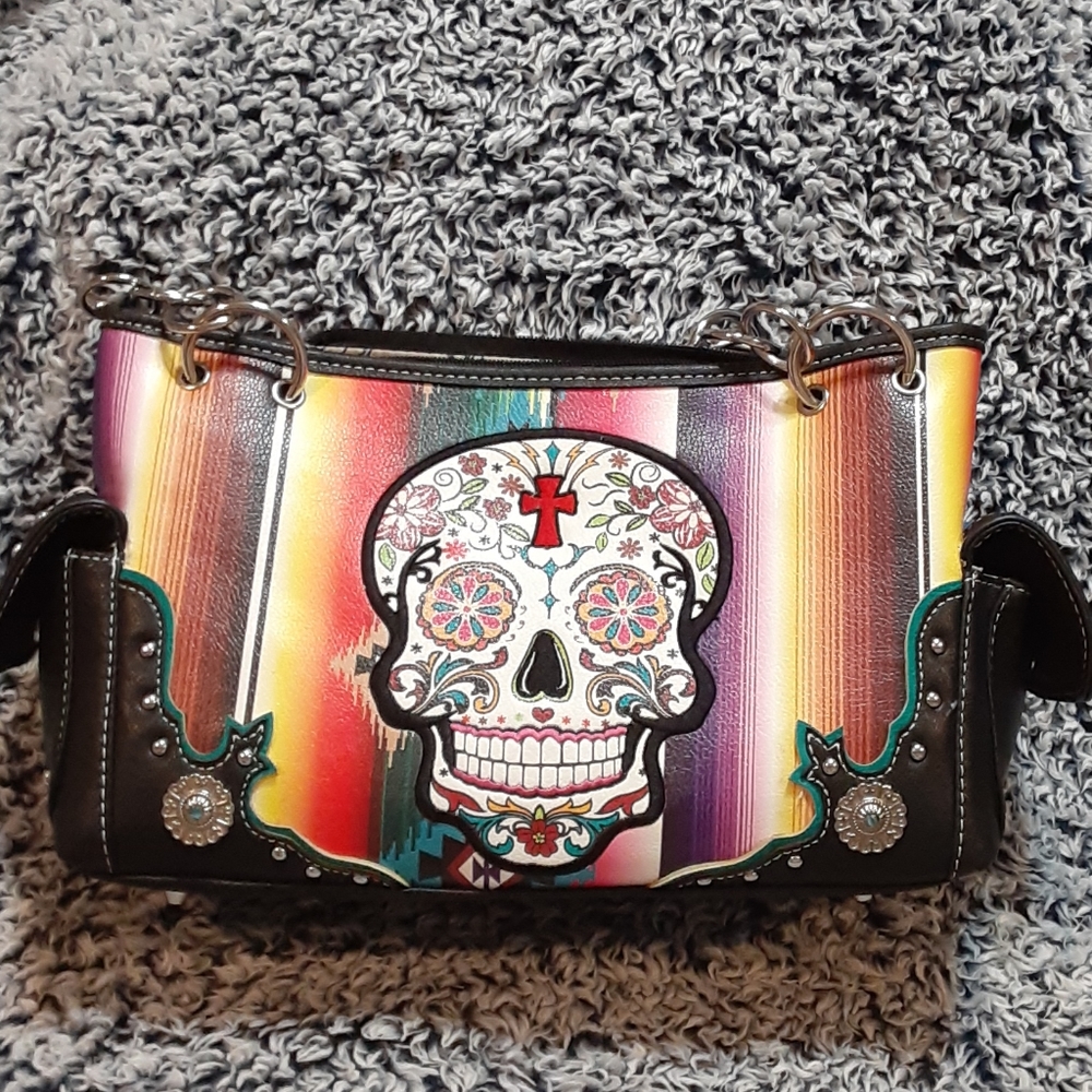Cowgirl Trendy sugar skull shoulder bag